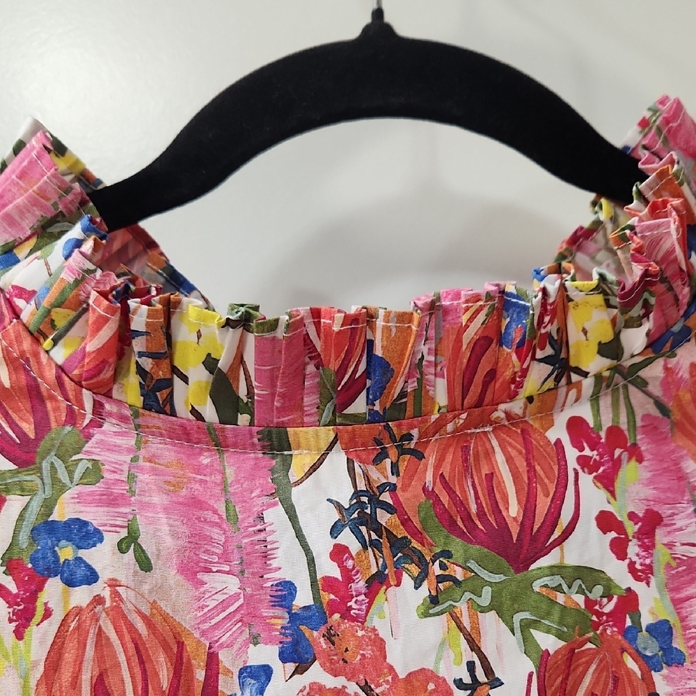entro Pink Floral Puff-Sleeve Blouse - Picture 7 of 12